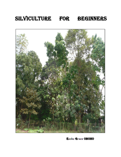 Picture of SILVICULTURE FOR BEGINNERS