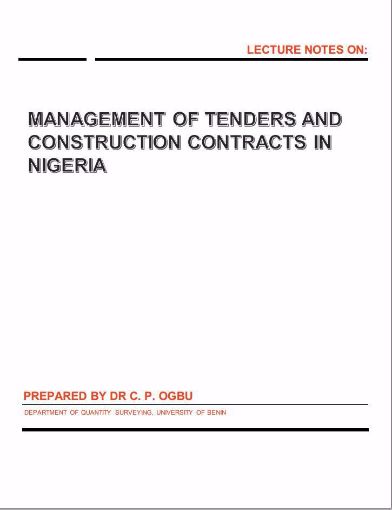 Picture of MANAGEMENT OF TENDERS AND CONSTRUCTION CONTRACTS