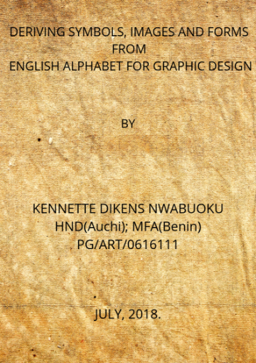 Picture of DERIVING SYMBOLS, IMAGES AND FORMS FROM  ENGLISH ALPHABETS FOR GRAPHIC DESIGN