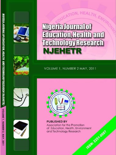 Picture of Nigeria Journal of Education, Health And Technology Research Vol 1 No 2
