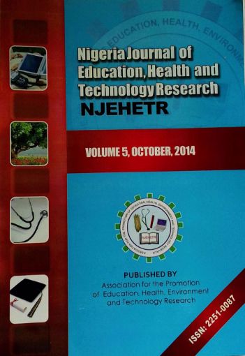 Picture of Nigeria Journal of Education, Health And Technology Research Vol 5