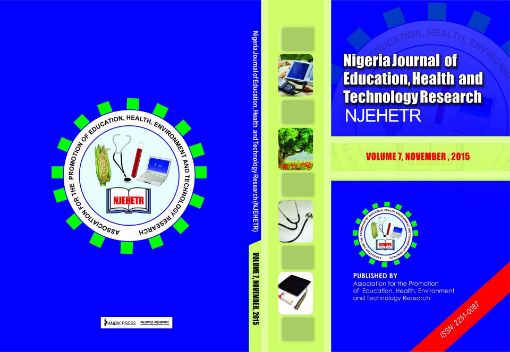 Picture of Nigeria Journal of Education, Health And Technology Research Vol 7