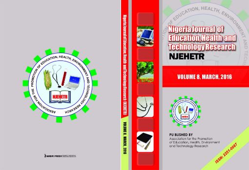 Picture of Nigeria Journal of Education, Health And Technology Research Vol 8