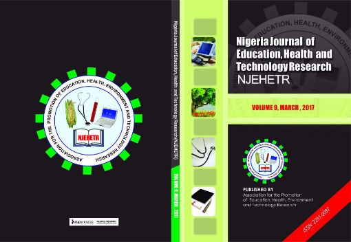 Picture of Nigeria Journal of Education, Health And Technology Research Vol 9