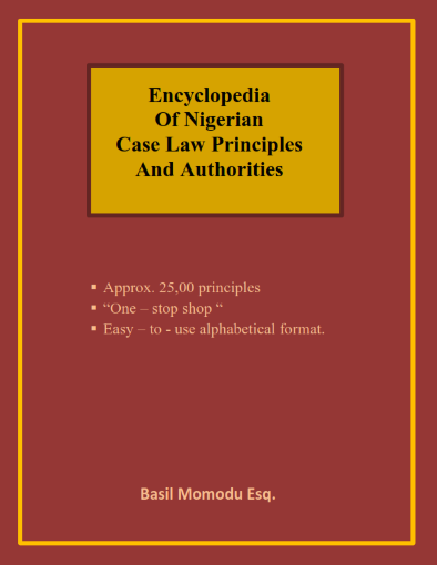 Picture of ENCYCLOPEDIA OF NIGERIAN CASE LAW PRINCIPLES AND AUTHORITIES (MAIN EDITION))