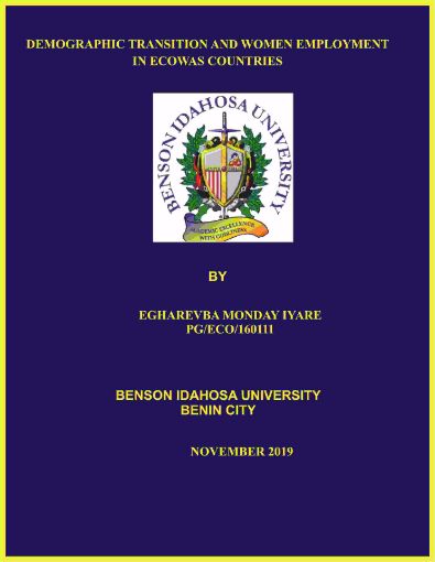 Picture of DEMOGRAPHIC TRANSITION AND WOMEN EMPLOYMENT  IN ECOWAS COUNTRIES