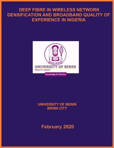 Picture of DEEP FIBRE IN WIRELESS NETWORK DENSIFICATION AND BROADBAND QUALITY OF EXPERIENCE IN NIGERIA