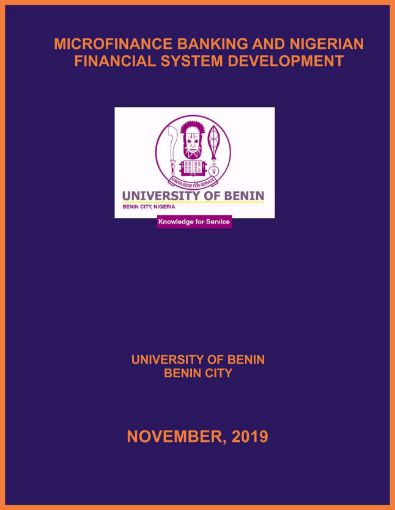Picture of MICROFINANCE BANKING AND NIGERIAN FINANCIAL SYSTEM DEVELOPMENT