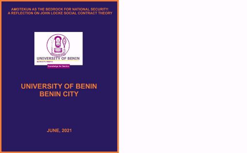 Picture of AMOTEKUN AS THE BEDROCK FOR NATIONAL SECURITY:  A REFLECTION ON JOHN LOCKE SOCIAL CONTRACT THEORY
