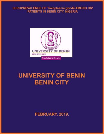 Picture of SEROPREVALENCE OF Toxoplasma gondii AMONG HIV PATIENTS IN BENIN CITY, NIGERIA