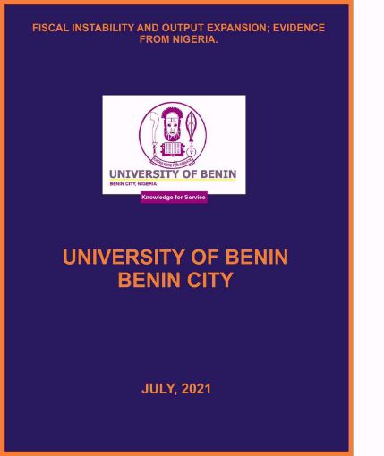 Picture of FISCAL INSTABILITY AND OUTPUT EXPANSION; EVIDENCE FROM NIGERIA.