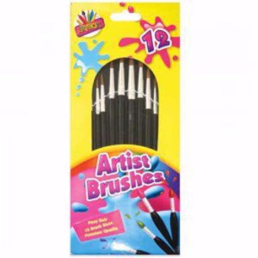 Picture of 12 NATURAL ARTIST BRUSHES