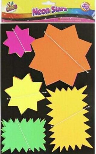 Picture of 50 ASSORTED FLOURESCENT STARS