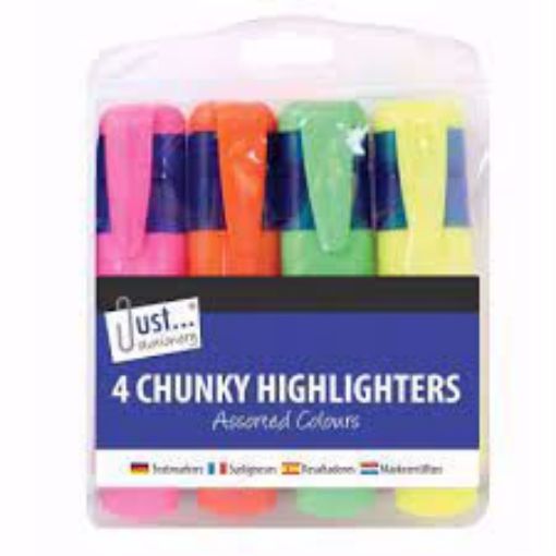 Picture of 4 CHUNKY HIGHLIGHTER PENS