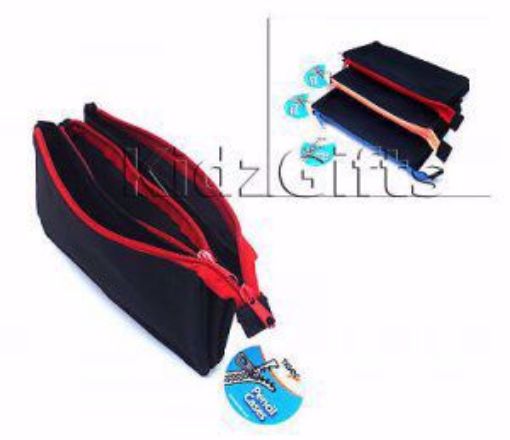 Picture of FLAT TRIPLE POCKET PENCIL CASE