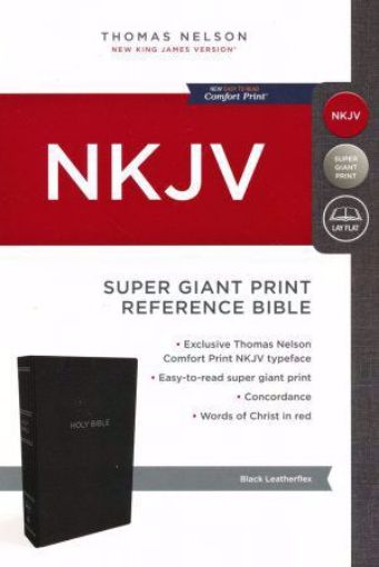 Picture of NKJV - SUPER GIANT PRINT REFERENCE BIBLE BLACK