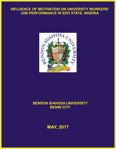 Picture of INFLUENCE OF MOTIVATION ON UNIVERSITY WORKERS’ JOB PERFORMANCE IN EDO STATE, NIGERIA