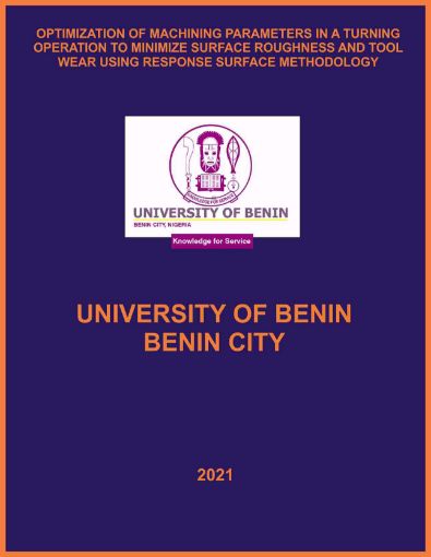 Picture of OPTIMIZATION OF MACHINING PARAMETERS IN A TURNING OPERATION TO MINIMIZE SURFACE ROUGHNESS AND TOOL WEAR USING RESPONSE SURFACE METHODOLOGY