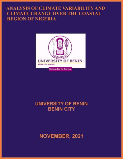 Picture of ANALYSIS OF CLIMATE VARIABILITY AND CLIMATE CHANGE OVER THE COASTAL REGION OF NIGERIA