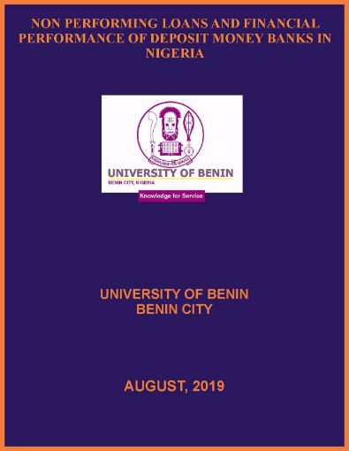 Picture of NON PERFORMING LOANS AND FINANCIAL PERFORMANCE OF DEPOSIT MONEY BANKS IN NIGERIA