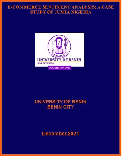 Picture of E-COMMERCE SENTIMENT ANALYSIS: A CASE STUDY OF JUMIA NIGERIA