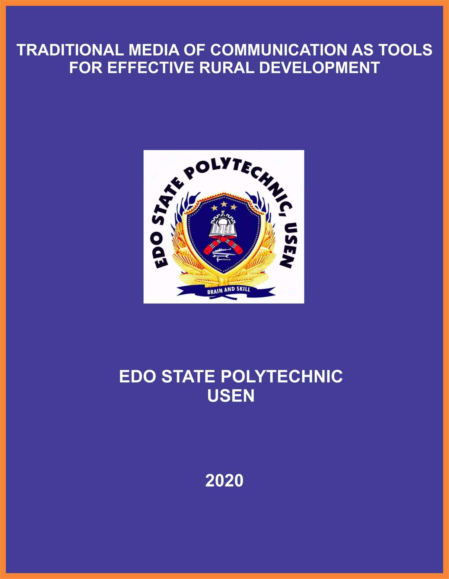 TRADITIONAL MEDIA OF COMMUNICATION AS TOOLS FOR EFFECTIVE RURAL ...