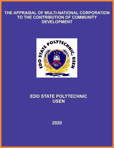 Picture of THE APPRAISAL OF MULTI-NATIONAL  CORPORATION TO THE CONTRIBUTION OF  COMMUNITY DEVELOPMENT