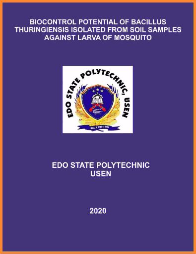 Picture of BIOCONTROL POTENTIAL OF BACILLUS THURINGIENSIS  ISOLATED FROM SOIL SAMPLES AGAINST LARVA OF  MOSQUITO