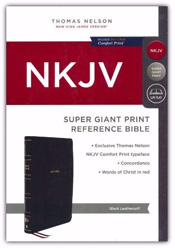Picture of NKJV-SUPER  GIANT REFERENCE  PRINT BIBLE BLACK