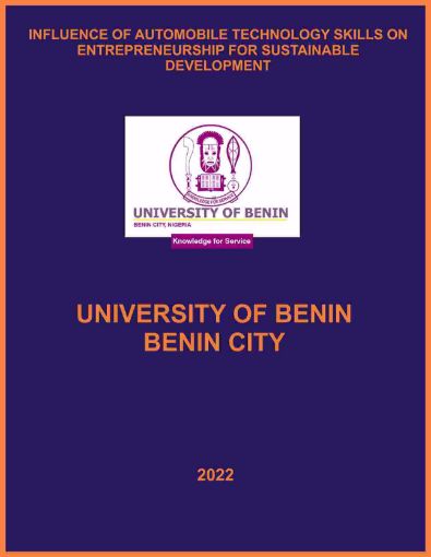 Picture of INFLUENCE OF AUTOMOBILE TECHNOLOGY SKILLS ON ENTREPRENEURSHIP FOR SUSTAINABLE DEVELOPMENT