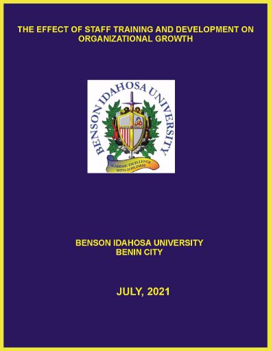 Picture of THE EFFECT OF STAFF TRAINING AND DEVELOPMENT ON ORGANIZATIONAL GROWTH