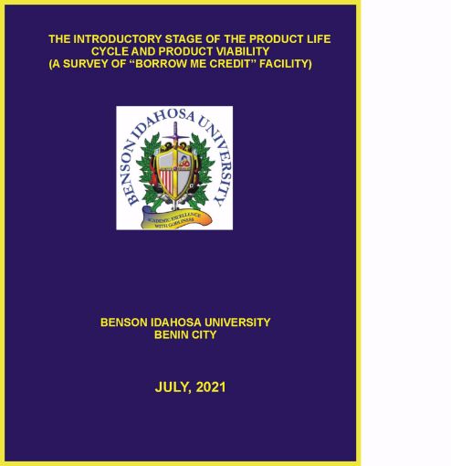 Picture of THE INTRODUCTORY STAGE OF THE PRODUCT LIFE CYCLE AND PRODUCT VIABILITY (A SURVEY OF “BORROW ME CREDIT” PRODUCT)