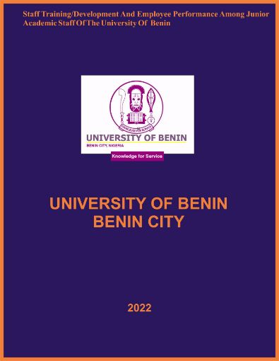 Picture of Staff Training/Development And Employee Performance Among Junior Academic Staff