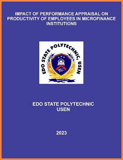 Picture of IMPACT OF PERFORMANCE APPRAISAL ON PRODUCTIVITY OF EMPLOYEES IN MICROFINANCE INSTITUTIONS