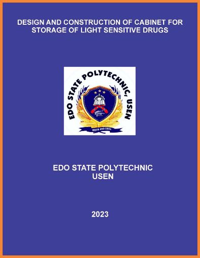 Picture of DESIGN AND CONSTRUCTION OF CABINET FOR  STORAGE OF LIGHT SENSITIVE DRUGS