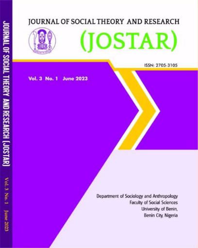 Picture of Journal of Social Theory and Research (JOSTAR) (Vol. 3, No. 1