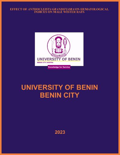 Picture of EFFECT OF ANTHOCLEISTA GRANDIFLORA ON HEMATOLOGICAL INDICES ON MALE WISTER RATS