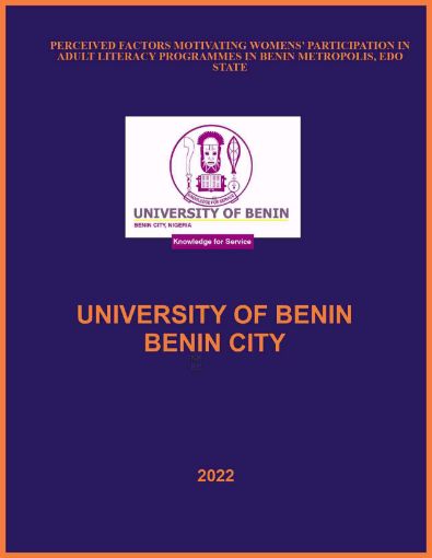 Picture of PERCEIVED FACTORS MOTIVATING WOMENS’ PARTICIPATION IN ADULT LITERACY PROGRAMMES IN BENIN METROPOLIS, EDO STATE.