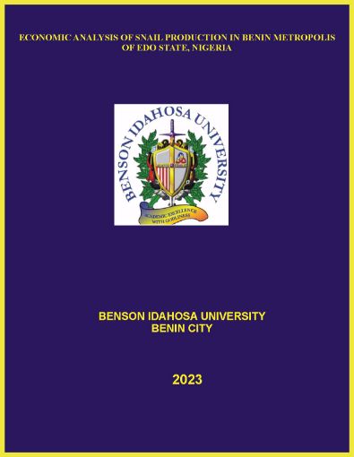 Picture of ECONOMIC ANALYSIS OF SNAIL PRODUCTION IN BENIN METROPOLIS OF EDO STATE