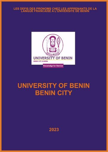 Picture of LES DEFIS DES PRONOMS CHEZ LES APPRENANTS DE LA LANGUE FRANCAISE A L’UNIVERSITE DE BENIN